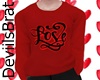 Red Love Male top