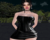 black latex dress