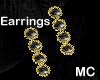 M~Black/gold earrings