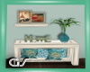 GS Teal Decor Side Table