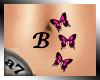 tatto Buterflies leter B