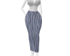 Dress decolter Striped