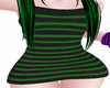 Green striped dress