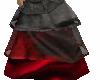 grey red 3 layer skirt