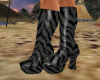 (B)Black/Gray Zebra Boot