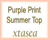 Purple Print Summer Top