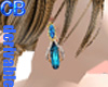 Gold blue earrings