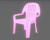 Pink Neon Plastic Chair