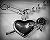 heart rose necklace