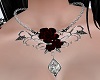Necklace maroon rose–a