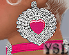 [YSL]Pink Heart Earrings