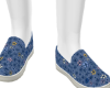 *B* Blue Floral Loafers