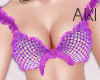 Aki Frill Bikini Purple