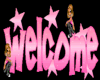 Pink Welcome Sticker