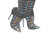 Iridescent Silver Heels