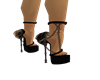 Brown n Blk Skull Heels