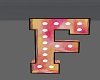 Letter F Pink/Yellow