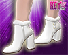 K* Fur Booties White