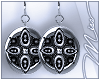 mm. Silver/Onyx Earrings