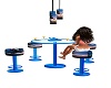 blue beach table