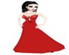 Lng Red Flare Gown