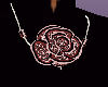 Blk/Pink Rose Necklace