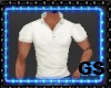 "GS" MUSCLE WHITE POLO