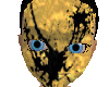 Gold Black Splatter Mask