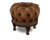 Tufted Foot Stool Brown