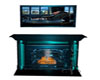 Teal Fire Place
