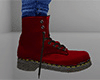Red Combat Boots / Work Boots 2 (M)