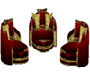 ~CZ~Red~Gold Chairs