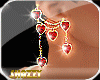 *S* Gold Ruby Earrings