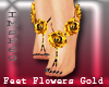 !69! Feet Flowers Gold