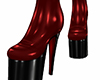 Thigh Red latex boots