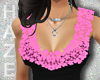 {MH} Pink Lace Blk Tank