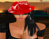 hairstyles hat motif red