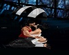 romatic kiss in the rain