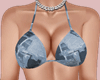 E* Blue Simple Jean Bra