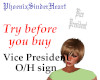 Vice President O/H sign