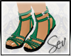 *S Godess Sandals|Teal