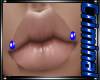 Blue Corner Lip Studs