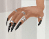 Nails Black + Rings