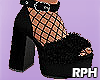 🍭 Fishnet Heels Black