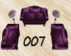 007   Purple sofa set