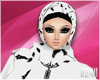 24:White Floral Hijab