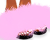 + Pink Faux Fur Slides