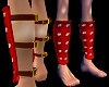 red shin guards - M