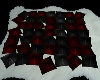 Black-Red Floor Pillows