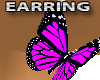 Pink Butterfly Earring